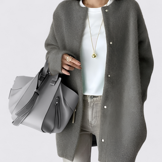 Thigh-length Buttons Cardigan for Women