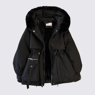 Hooded Drawstring Parka for Women