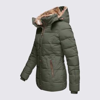 Hooded Quilted Coat for Women