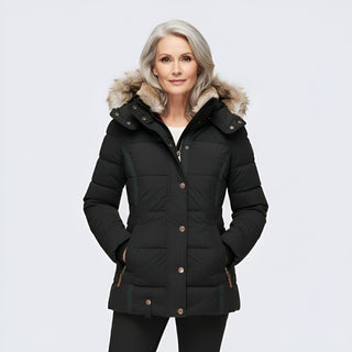 Hooded Quilted Coat for Women