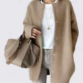 Thigh-length Buttons Cardigan for Women