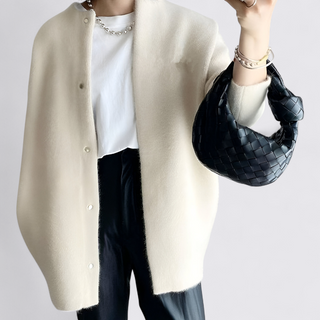 Thigh-length Buttons Cardigan for Women