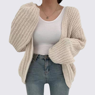 Open-Front Ribbed Cardigan for Women