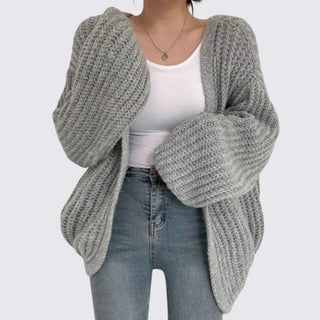 Open-Front Ribbed Cardigan for Women