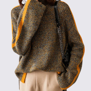 Ribbed High Neck Sweater for Women