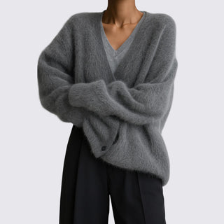 V-Neck Button-Front Cardigan for Women