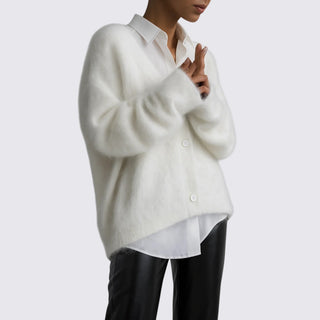 V-Neck Button-Front Cardigan for Women