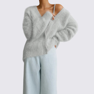 V-Neck Button-Front Cardigan for Women